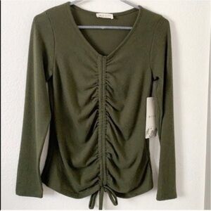 Love Wins Front Drawstring Hem Waist Top